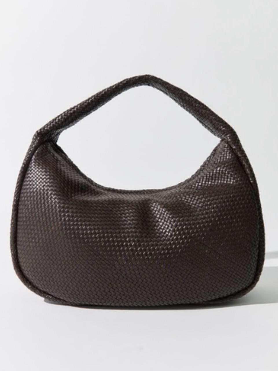 Lattice Weave Mini Bon Bon Bag Brown Leather Worn Once